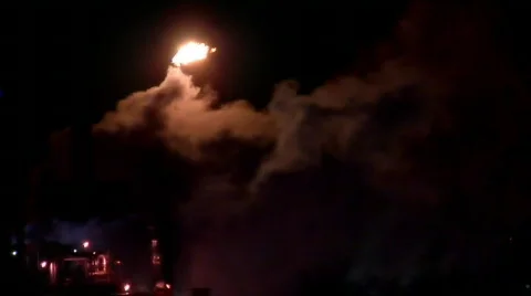 Refinery Fire 2 (720) Video stock 296583