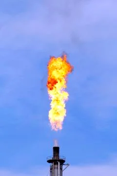 Refinery fire Stock Photos