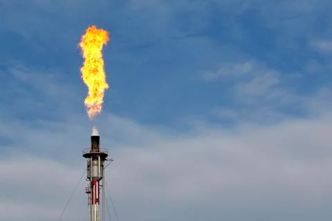 Refinery fire Foto stock