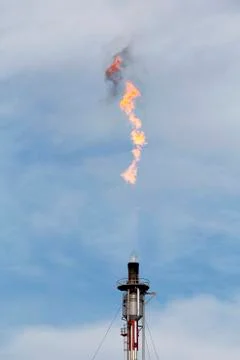Refinery fire Stock Photos