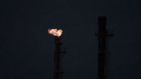 Refinery gas flare Vidéo 33262853