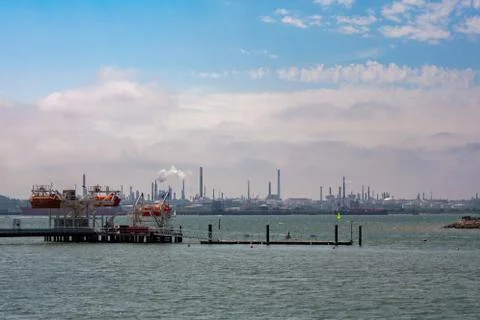 Refinery on the Horizon Stock Photos