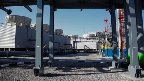 Refinery, Oil refinery Stock Footage 75403539