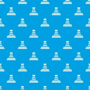 Refinery with pipe pattern seamless blue Stock Illustration