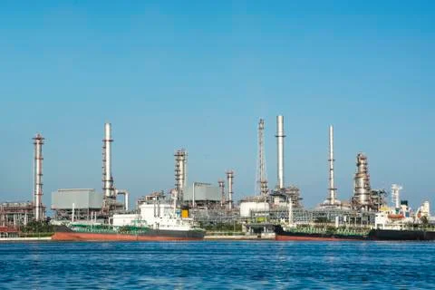 Refinery plant area Stock Photos