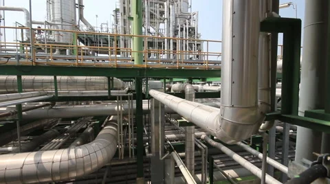 Refinery plant 库存影片 40573582