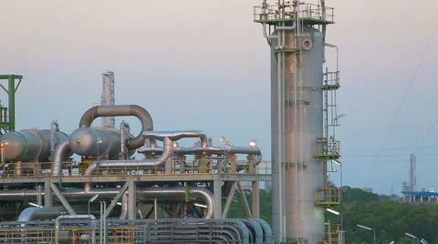 Refinery plant 库存影片 50581619