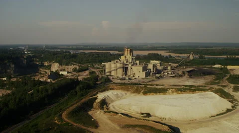 Refinery quarry and river Video stock 44025647
