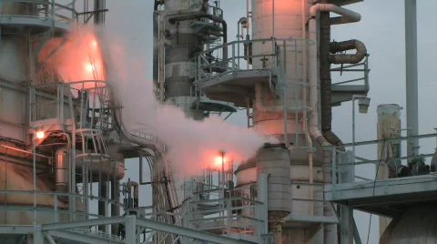 Refinery - Zoom Out Stock Footage 565447