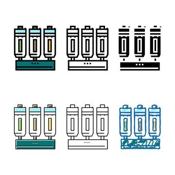 Refining olive color icon vector forms Stock Illustration