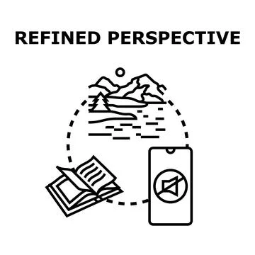 Refining perspective with reading, nature, and digital detox Stock Illustration