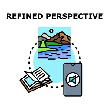 Refining perspective with reading, nature, and digital detox Stock Illustration