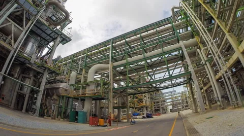 Refining plant with blue sky Stock Footage 40688334