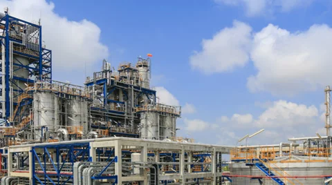 Refining plant  Stock Footage 37655502