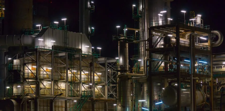 Refining plant Stock Photos