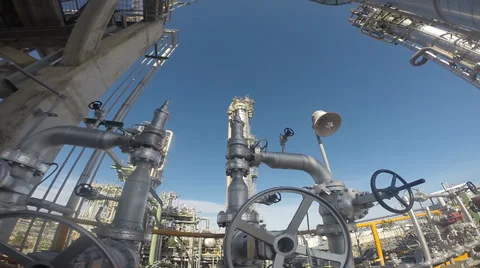 Refining tower Video stock 38949836