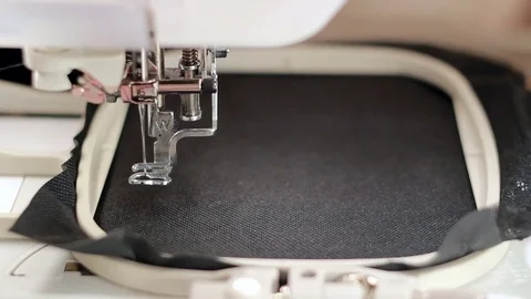 RefittingThe Thread To The Needle, Sewing Machine Stock Footage 76939075
