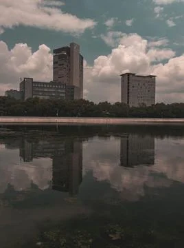 Reflect of city Stock Photos