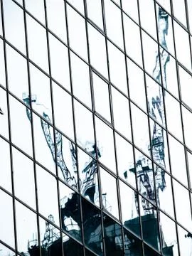 Reflect of crane Stock Photos