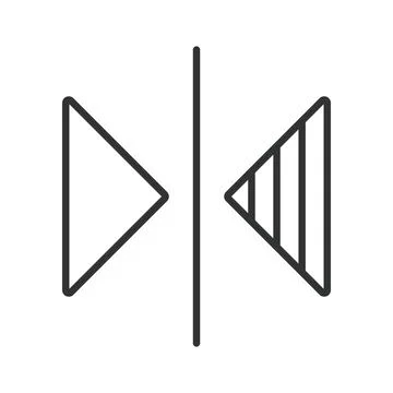 Reflect tool in graphics software, icon in line design. reflect tool, mirror 库存插图