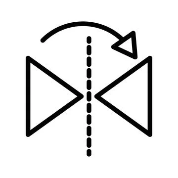 Reflect tool icon linear logo mark in black and white Stock Illustration