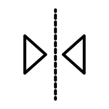 Reflect tool icon linear logo mark in black and white Illustrazione stock