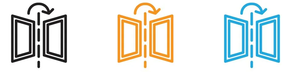 Reflect tool icon vector logo set collection for web app ui Stock Illustration