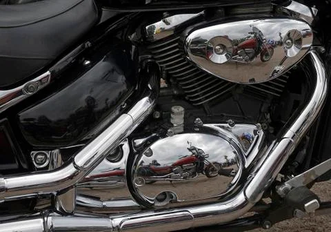 Reflected bike Stock Photos
