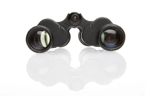 Reflected  binocular Stock Photos
