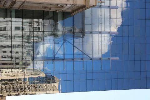 Reflected buildings Stock Photos