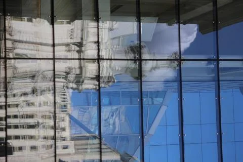 Reflected buildings Stock Photos