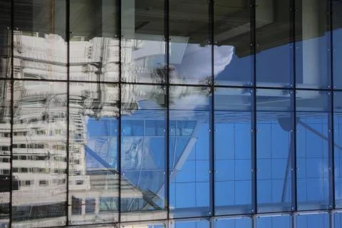 Reflected buildings Stock Photos