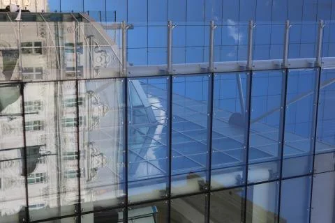 Reflected buildings Stock Photos