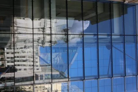 Reflected buildings Stock Photos