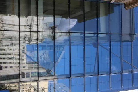 Reflected buildings Stock Photos