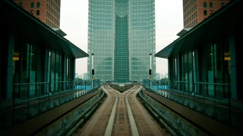 Reflected POV time lapse on Tokyo Train Stock Footage 339167