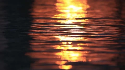 Reflected in the sea, sunset, vacation, sunset Video stock 49071968