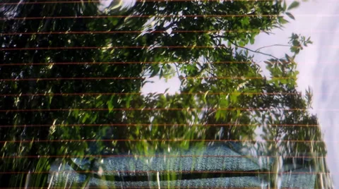 Reflected in the window of the car Video stock 39840526