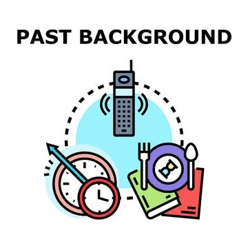 Reflecting on background from past times concept Stock Illustration