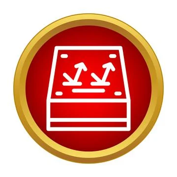 Reflecting light on antireflective coating surface icon Stock Illustration