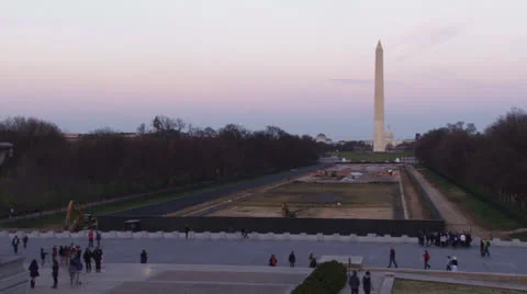 Reflecting Pool and Washington Monument, Washington DC Video stock 24626804