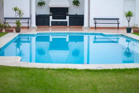 Reflecting pool at home Stock Photos