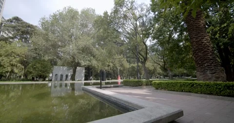 Reflecting Pool in Lincoln Park, Polanco, CDMX Stock Footage 250360545