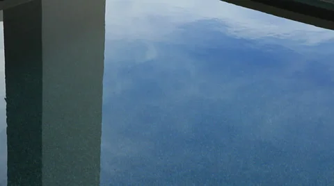 Reflecting Pool - Waves slowly coming in Stock Footage 34847199