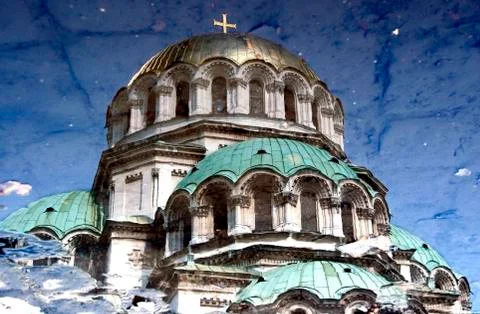 Reflecting in a puddle Stock Photos