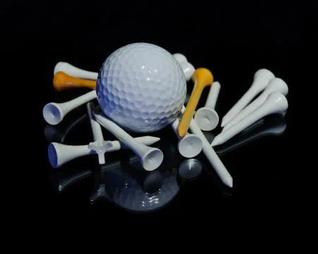 Reflecting on tee time Stock Photos