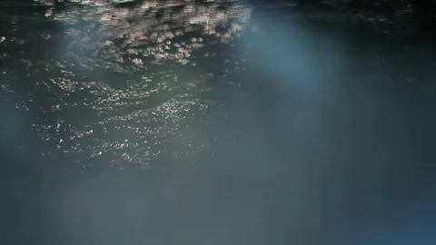 Reflecting on water surface of a  small creek Stock Footage 86770158