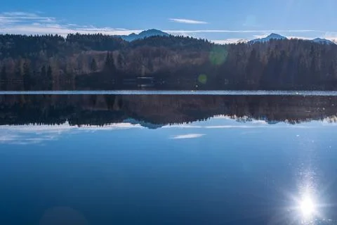 Reflecting Winter Sun Stock Photos