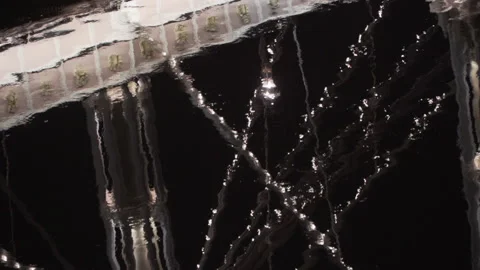 Reflection of the Albert Bridge on the River Thames Stock Footage 139982827