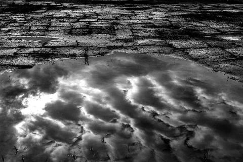 Reflection and ancient columns in the ancient city Stock Photos